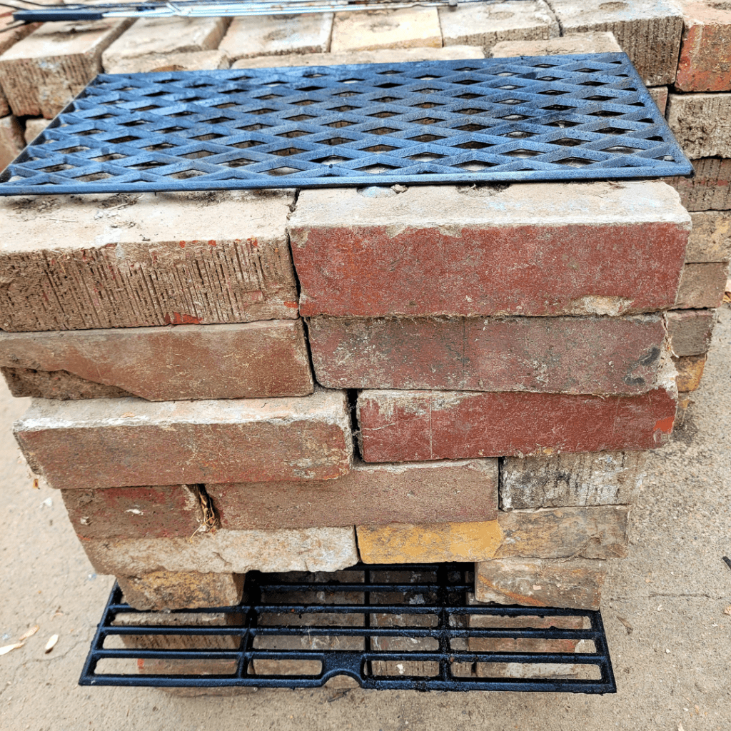 Image illustrates an off-grid rocket stove building tutorial. 