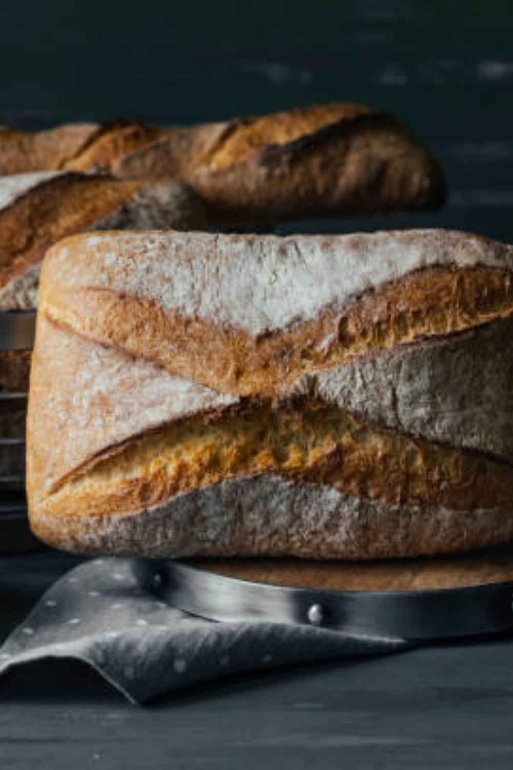 Image illustrates artisan bread.