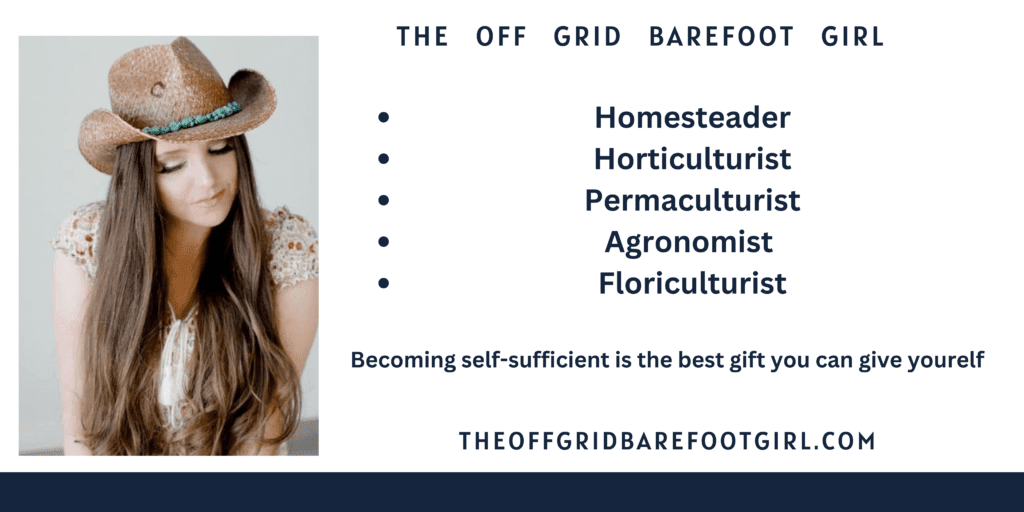 The Off Grid Barefoot Girl: 
Homesteader, gardener, and prepper. 