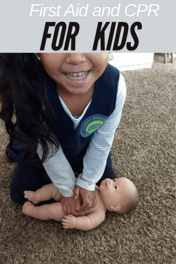 Image illustrates first aid for kids.