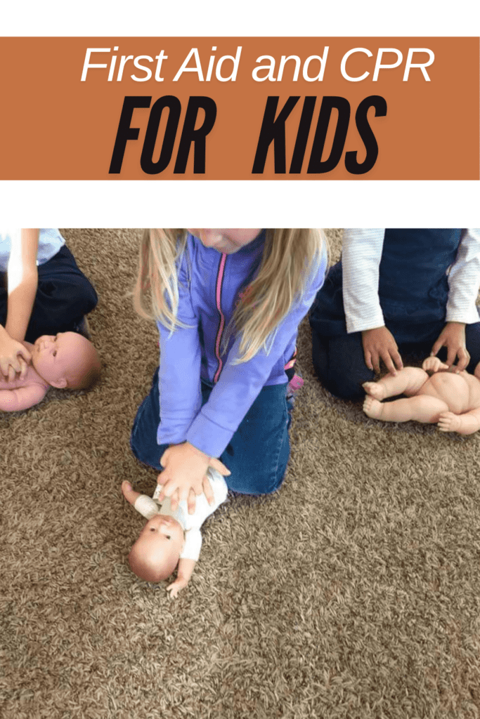 Image illustrates first aid for kids.