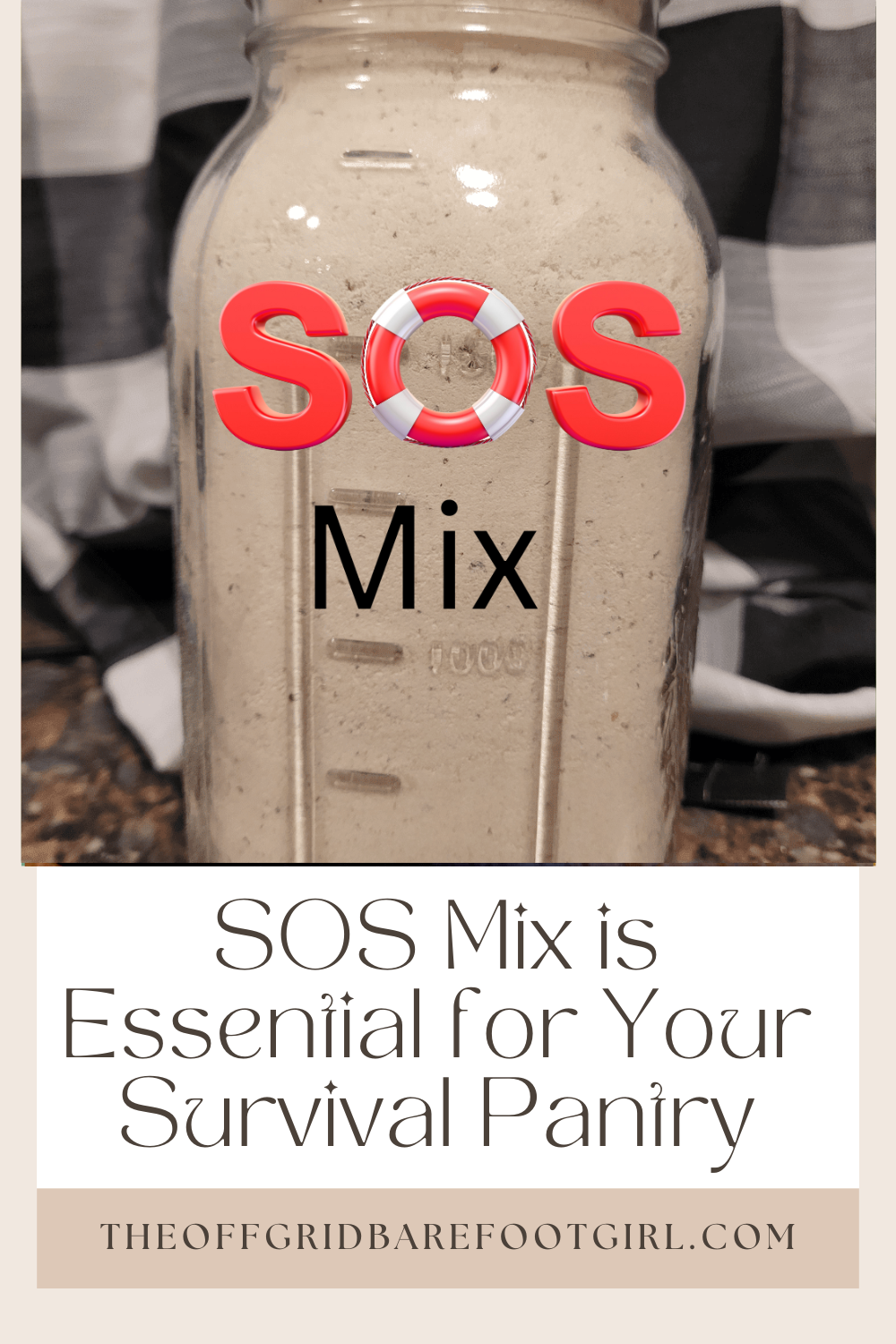 Image illustrates a Pinterest pin of SOS mix.
