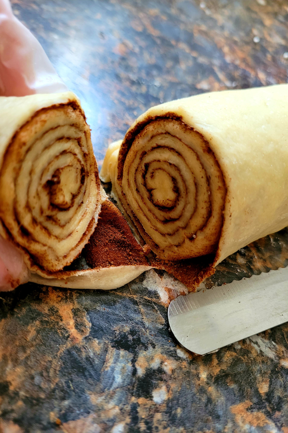 Image illustrates easy cinnamon rolls.