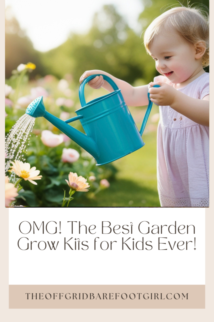 Image illustrates garden grow kits for kids.