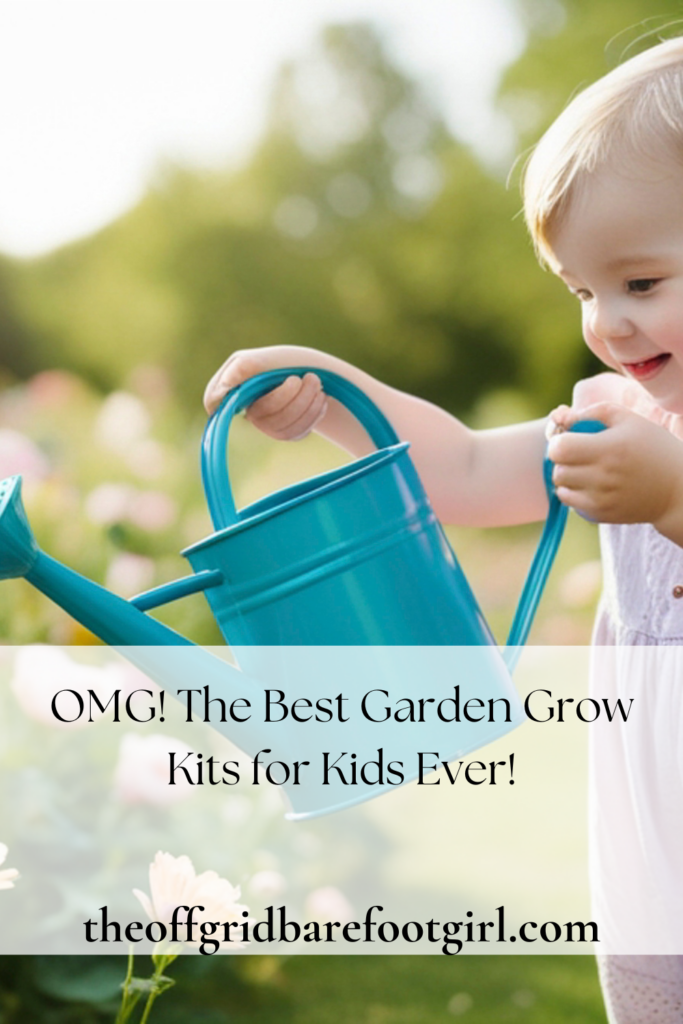 Image illustrates garden grow kits for kids.