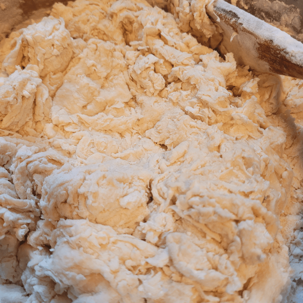 Image illustrates shaggy dough.