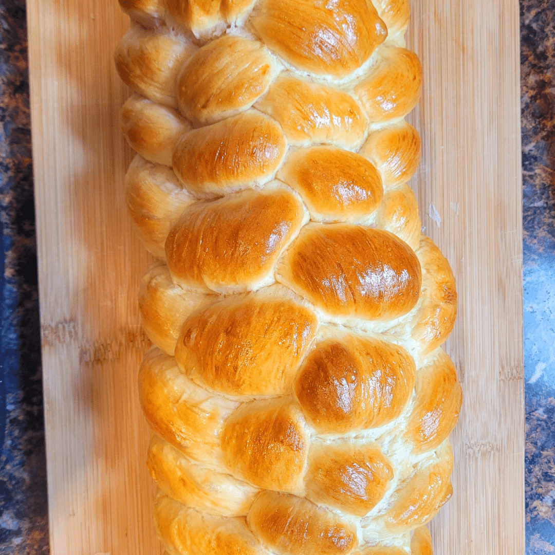 6 braided challah bread
