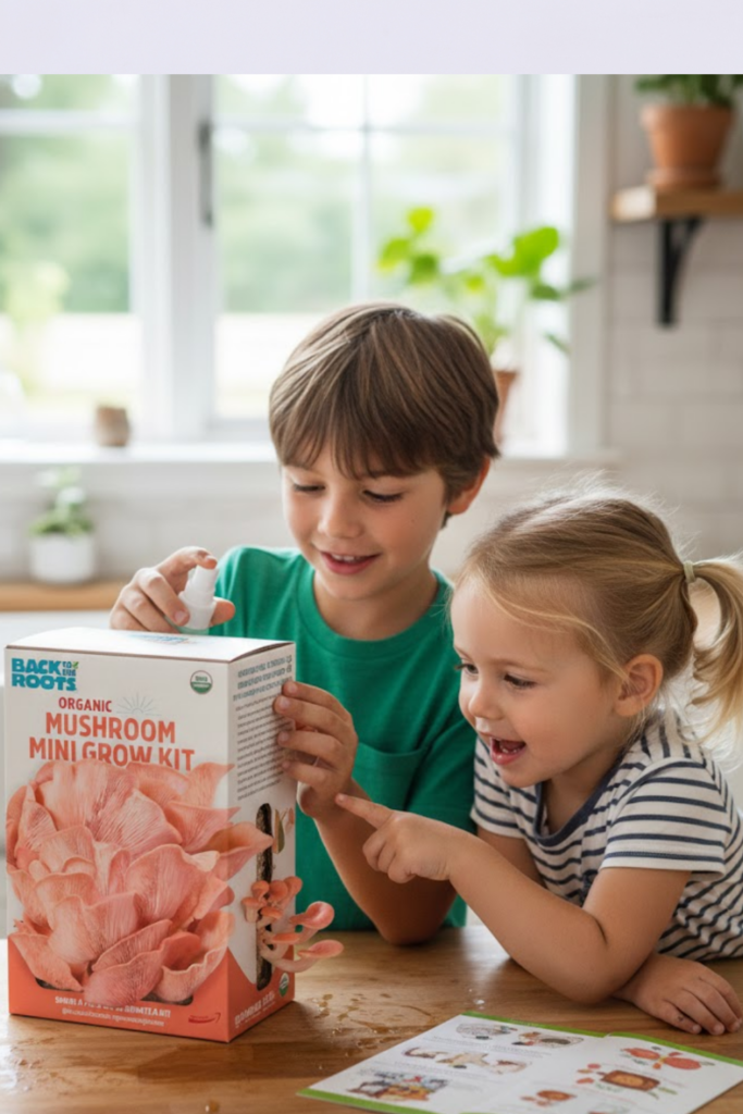 Image illustrates garden grow kits for kids.