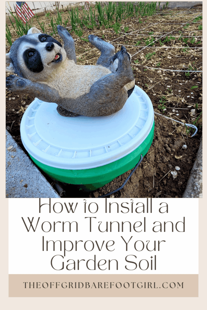 Image illustrates a Pinterest pin of how to install a worm tunnel.