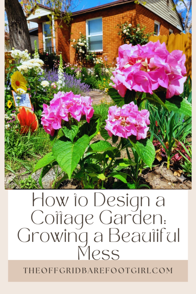 Image illustrates how to design a cottage garden.