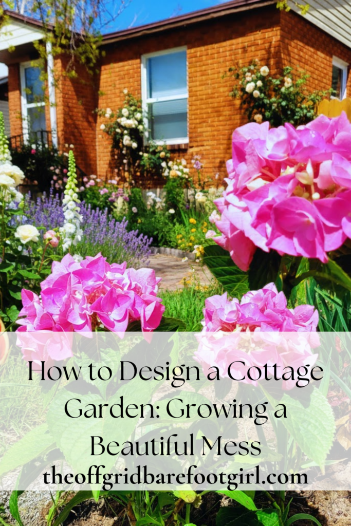 Image illustrates how to design a cottage garden.