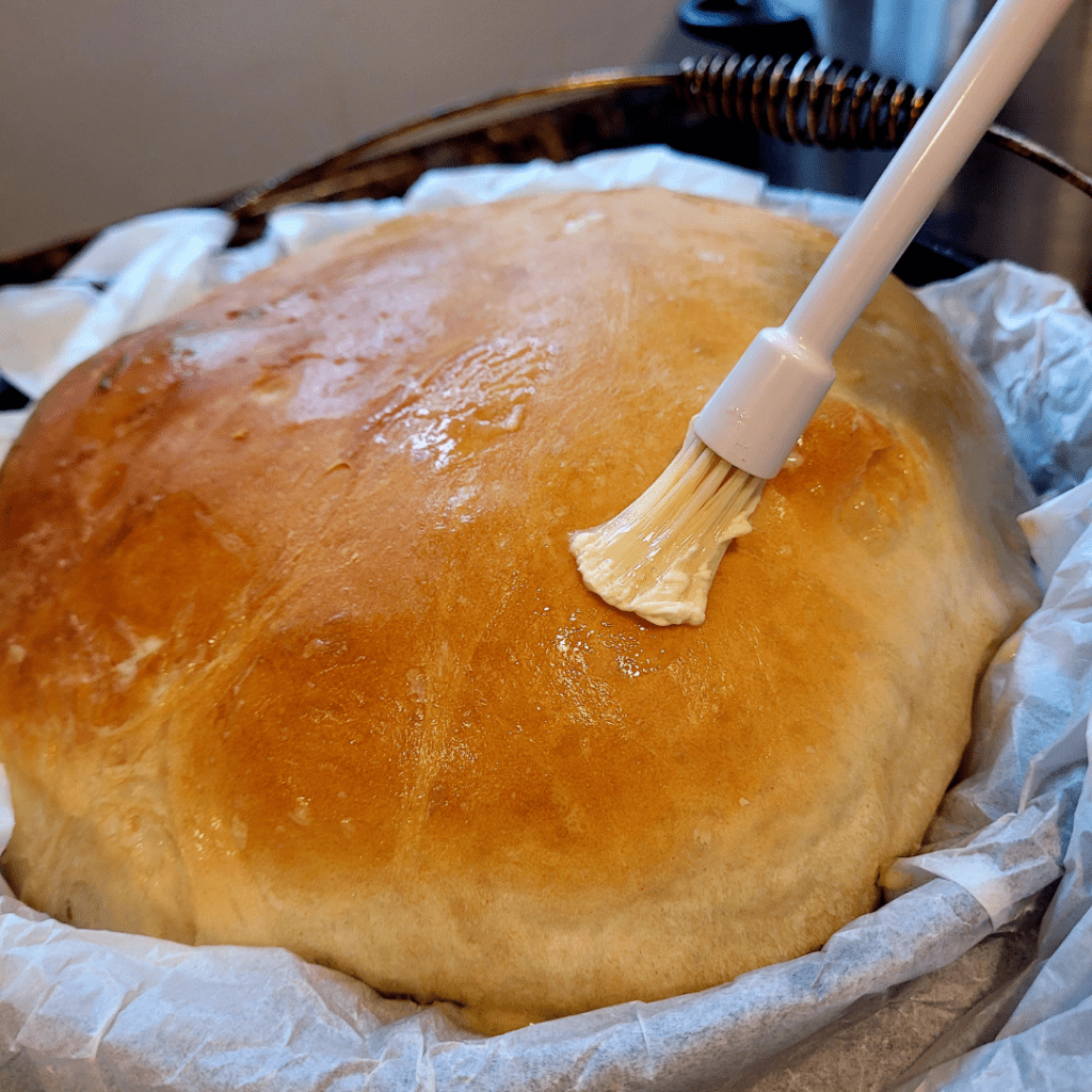 Image illustrates boule bread.