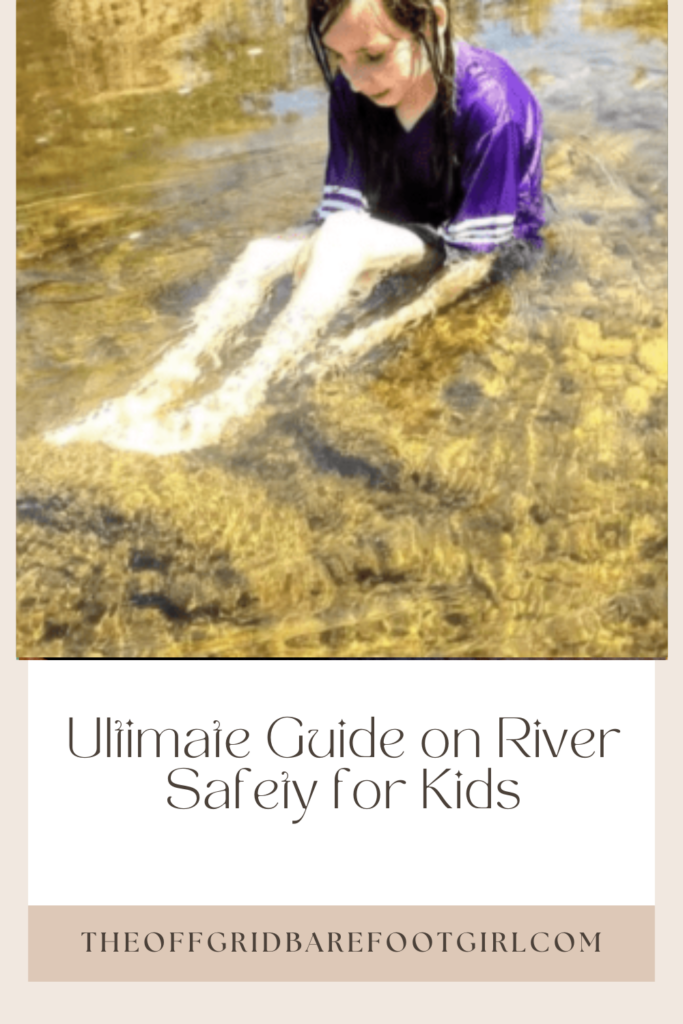 Image illustrates river safety for kids.