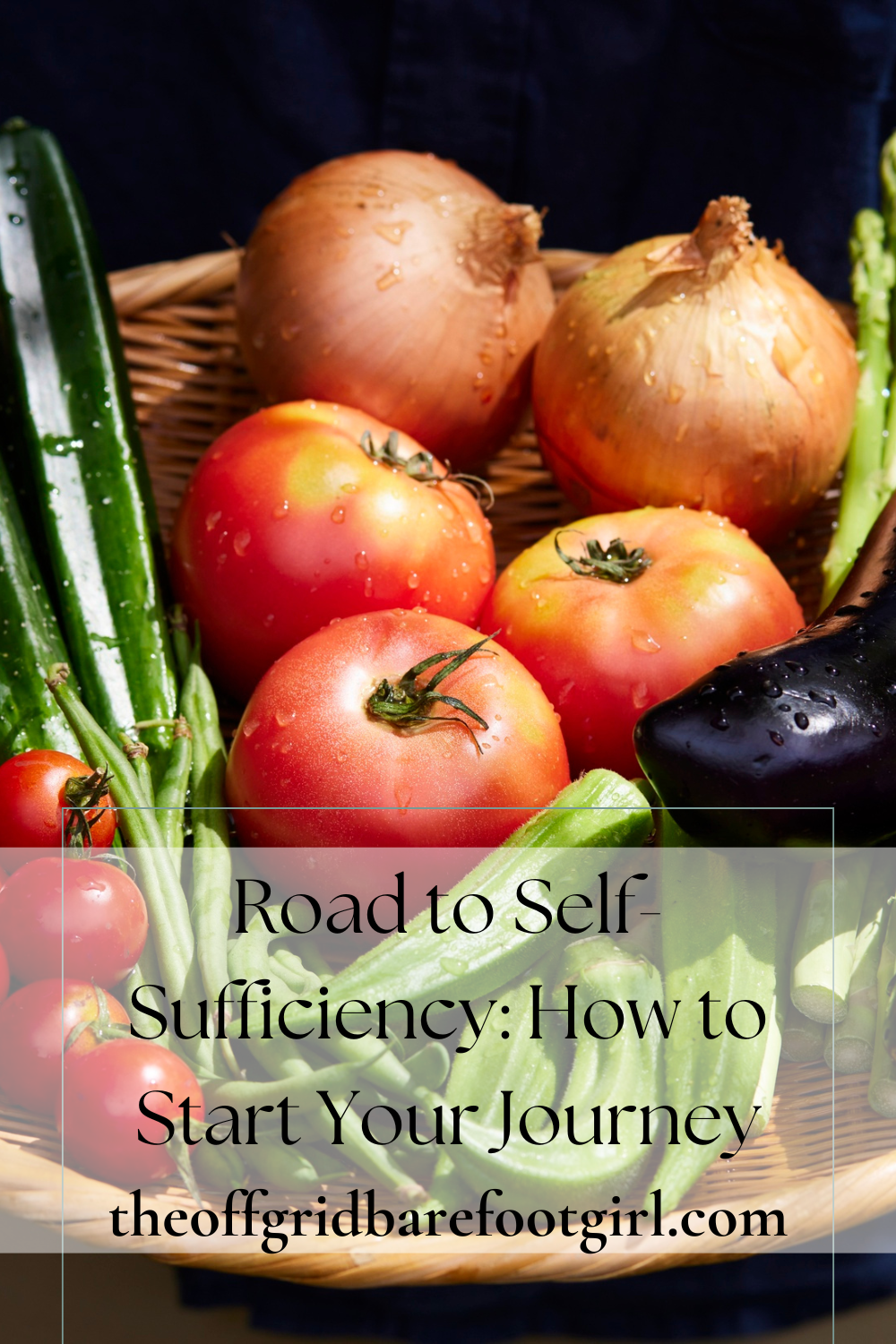 Image illustrates a Pinterest pin demonstrating self-sufficiency. 