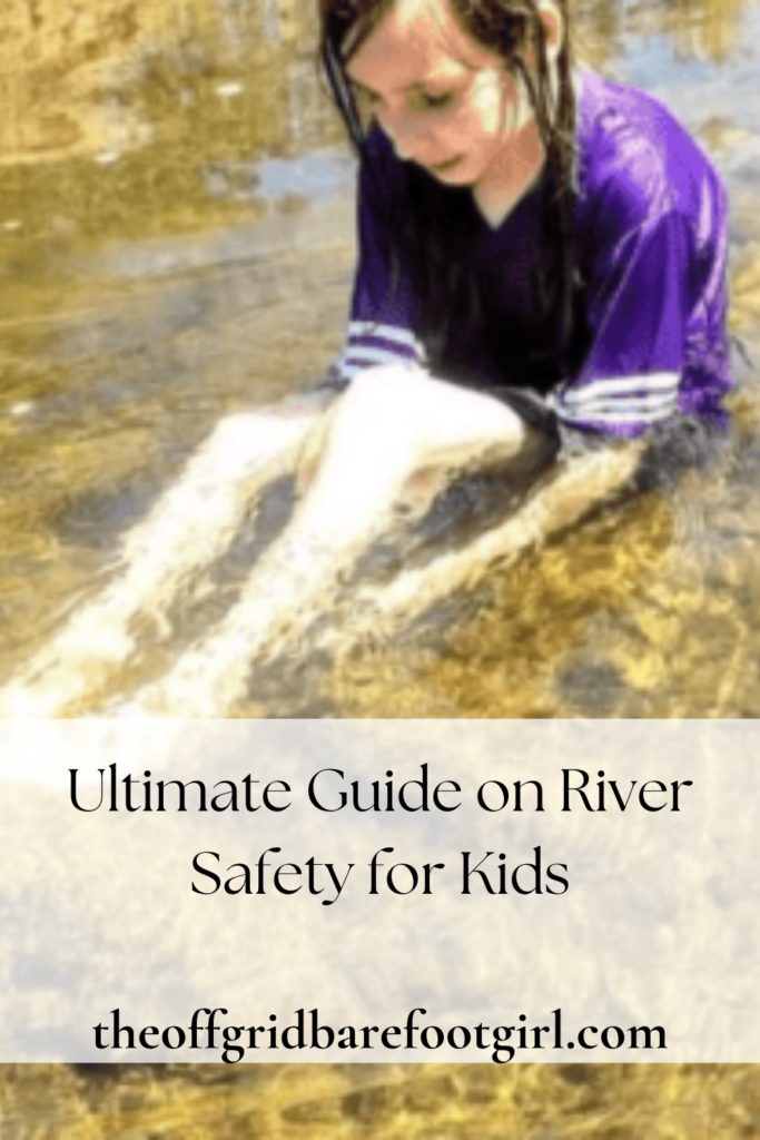 Image illustrates river safety for kids.