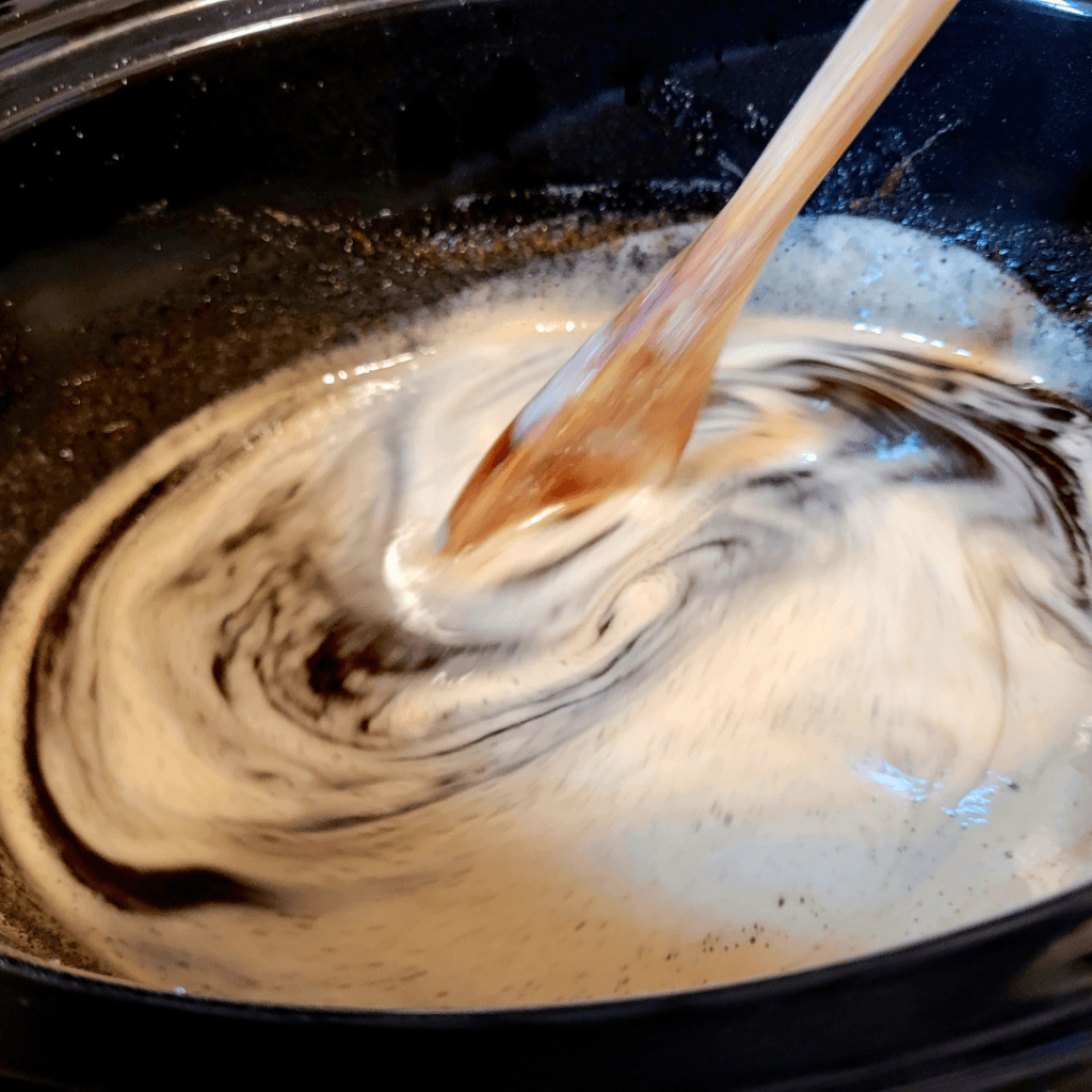 Image illustrates root beer float jelly.