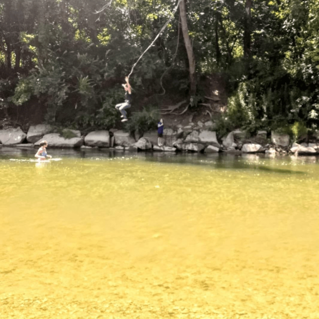 river rope swing