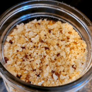 Image illustrates homemade breadcrumbs.