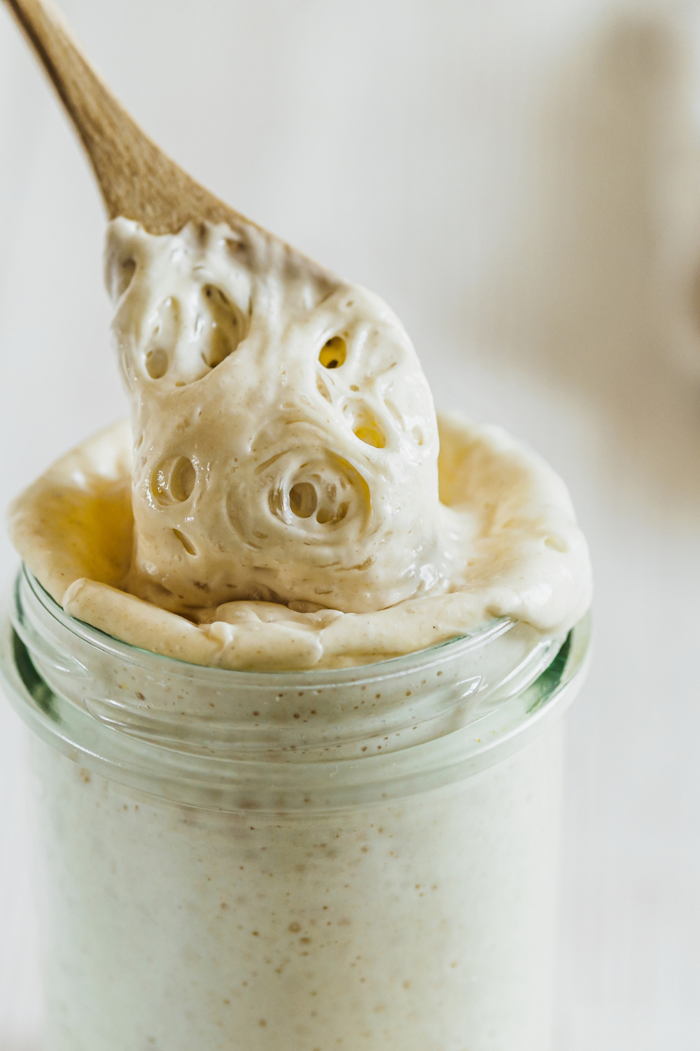 Image illustrates wild yeast recipe sourdough starter.