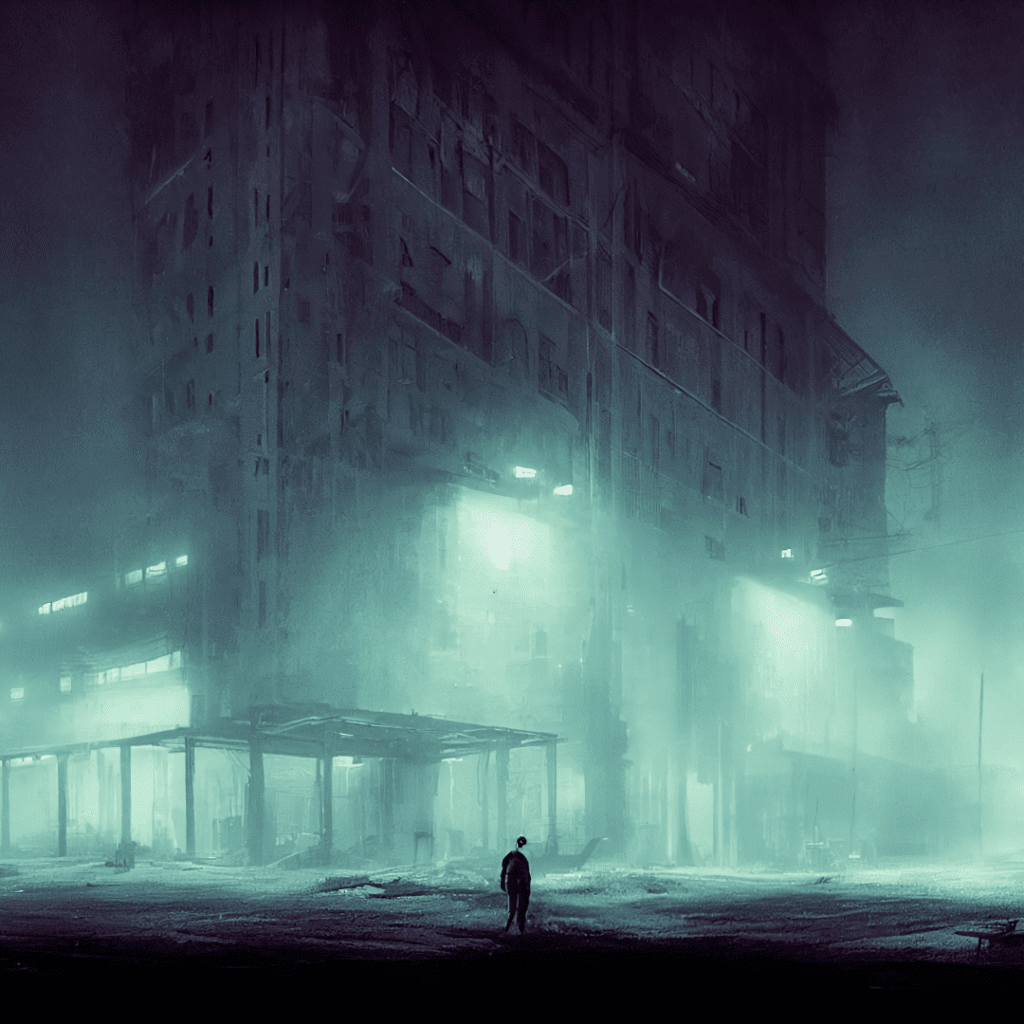 Image illustrates a post apocalyptical world overrun by zombies demonstrating The Waling Dead survival tactics.