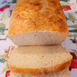 Image illustrates sourdough buttermilk sandwich bread for a recipe.