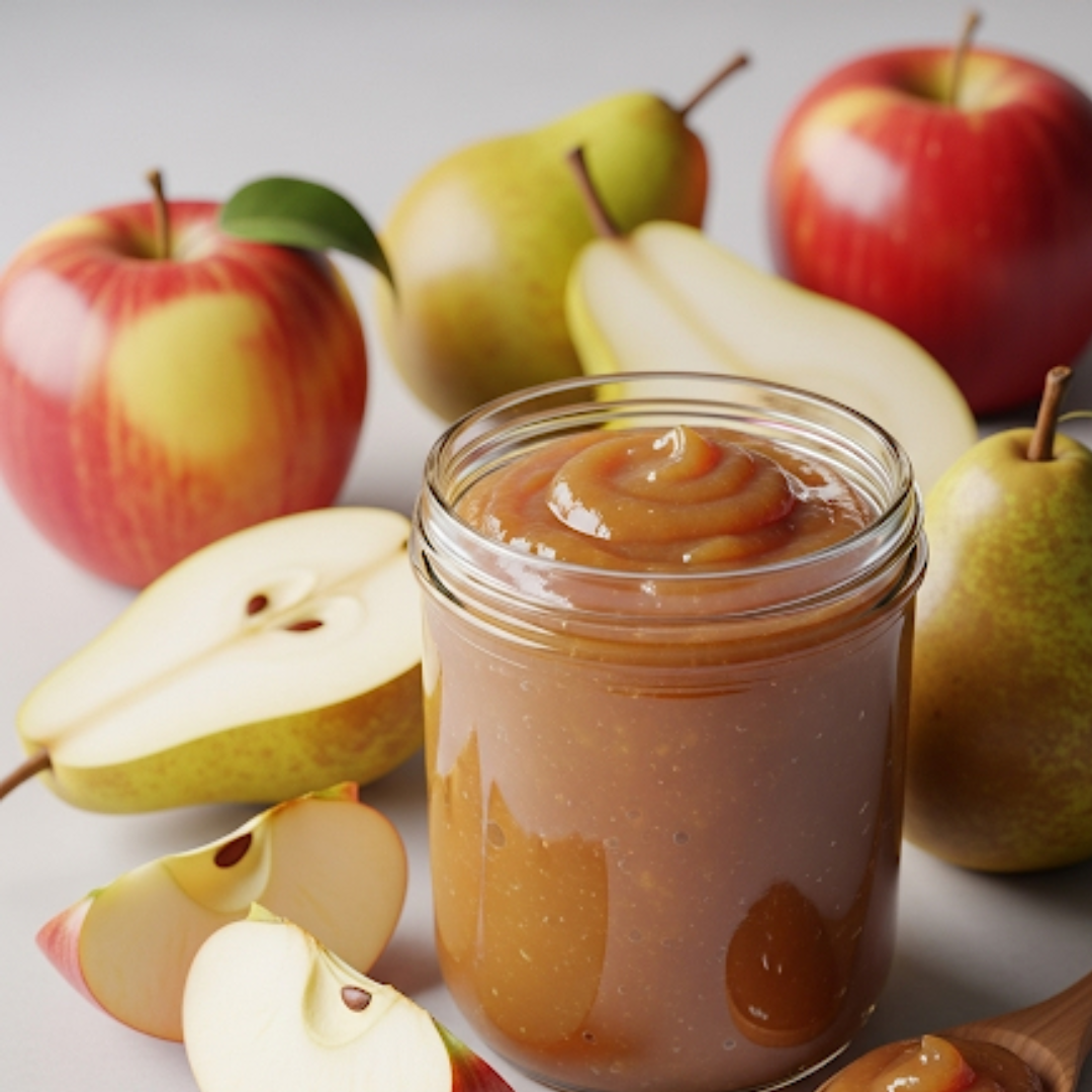 Image illustrates apple pear butter.