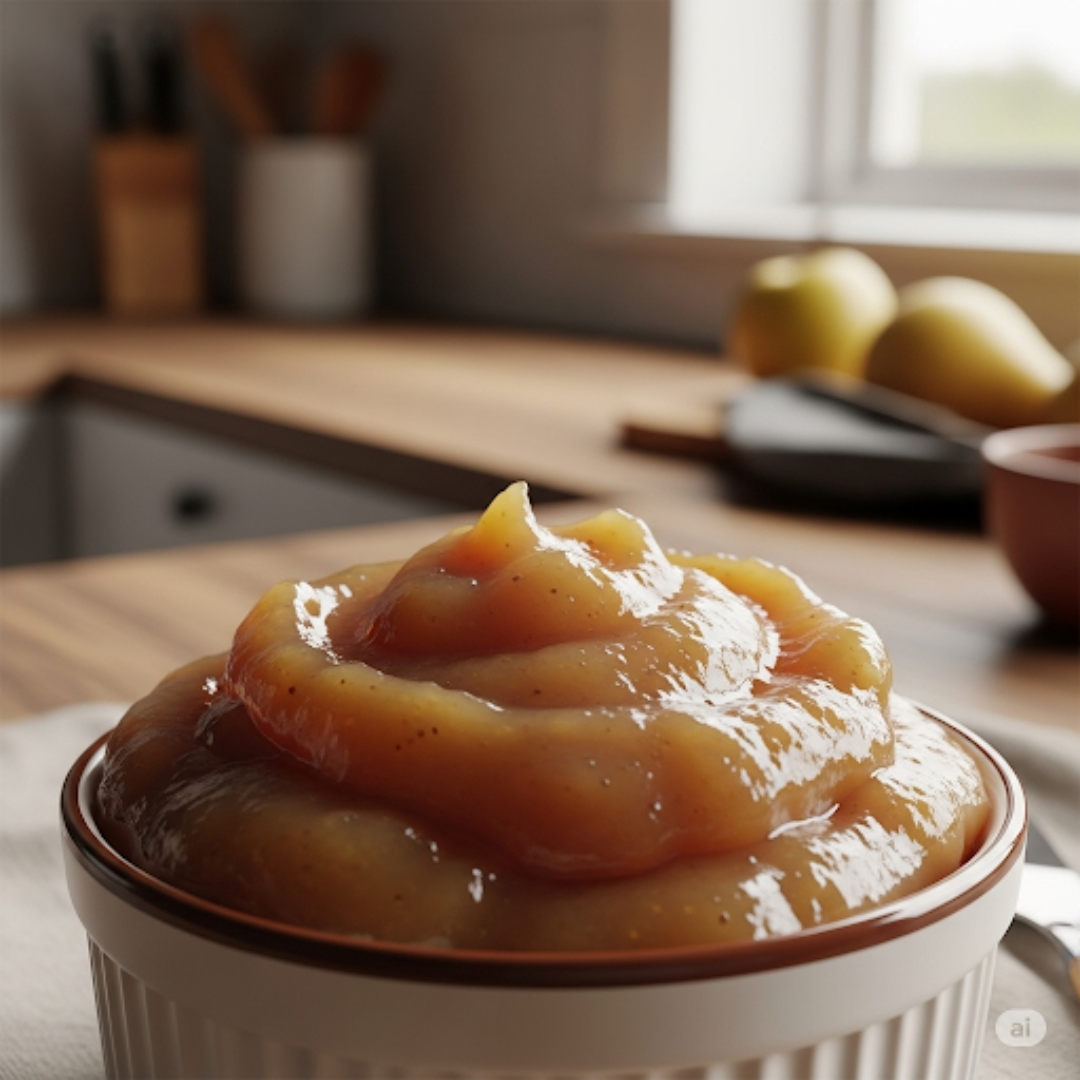 Image illustrates apple pear butter.