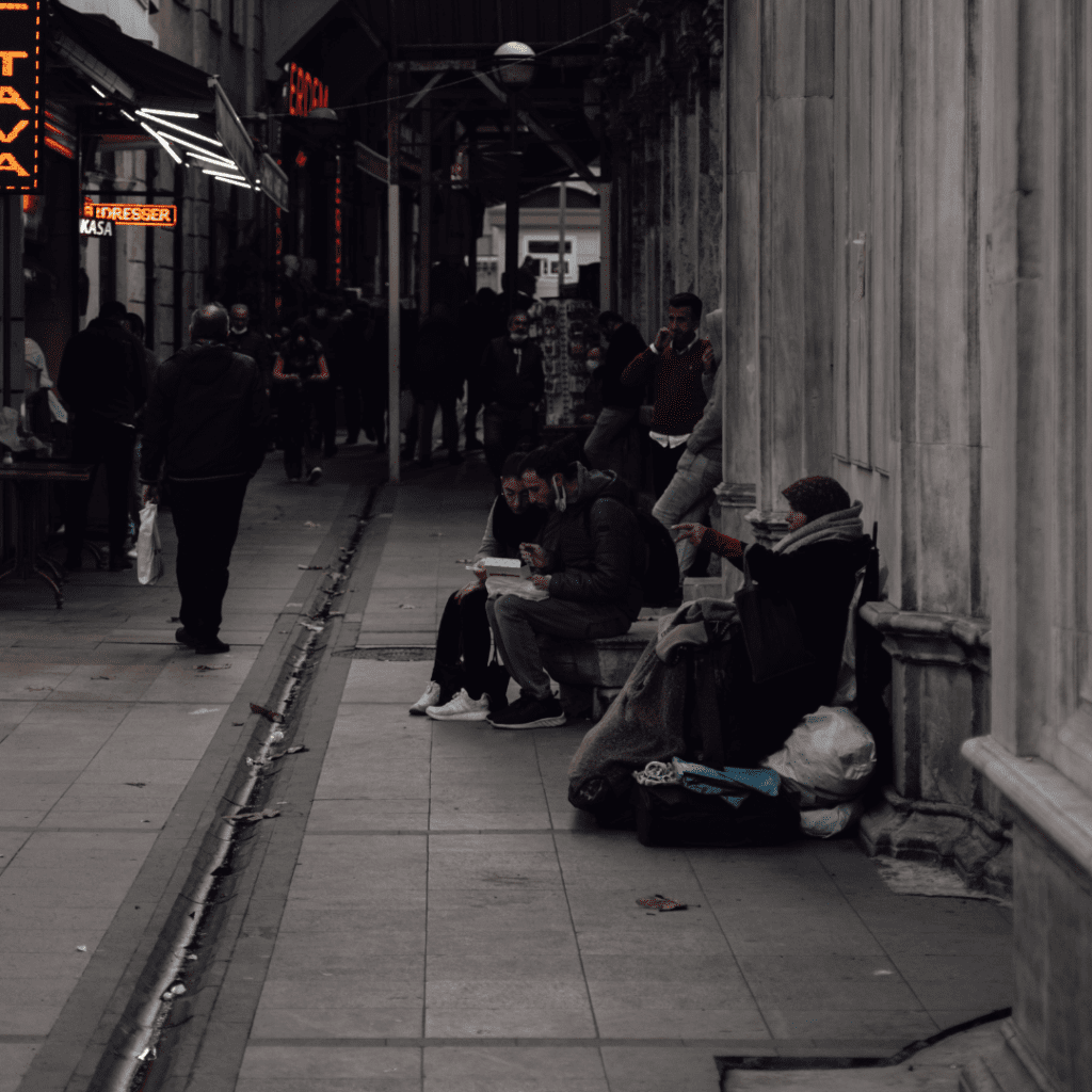 Image illustrates homelessness.