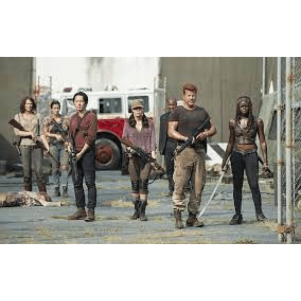 Image illustrates The Walking Dead characters.
