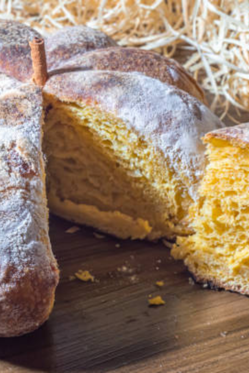 Image illustrates a pumpkin-shaped loaf of bread.   