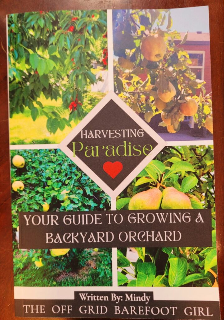 Image illustrates a backyard orchard book.