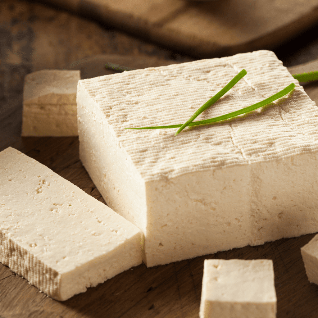 Image illustrates tofu for how to stock a vegan pantry.