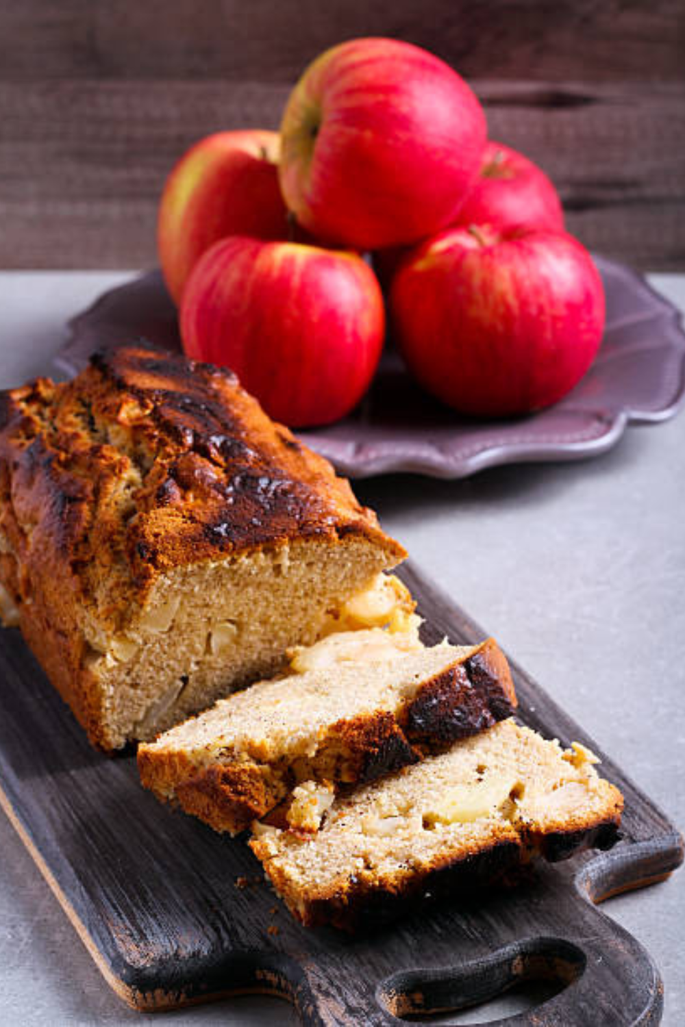 Image illustrates apple cinnamon bread.