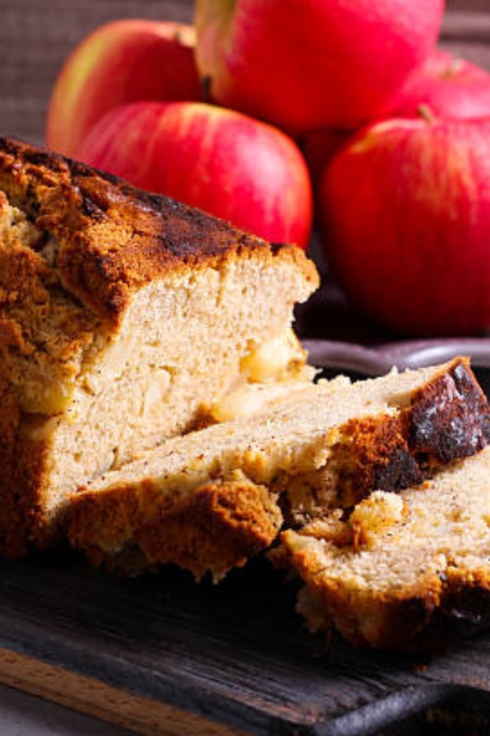 Image illustrates apple cinnamon bread.