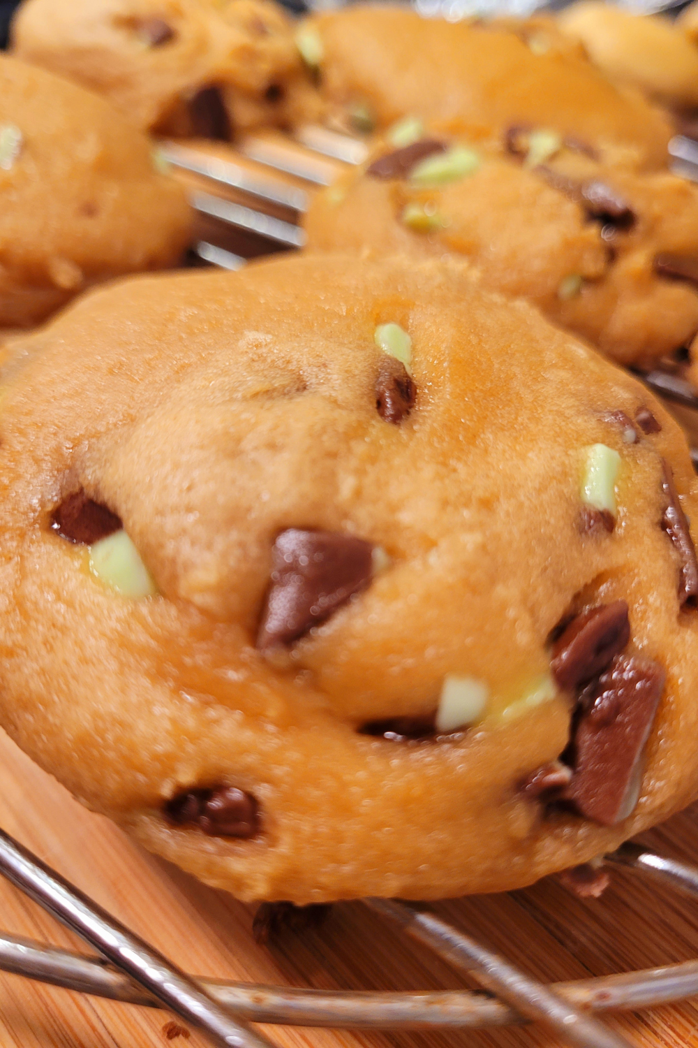 Image illustrates mint fudge chocolate cookies for 25 days of Christmas cookies. 