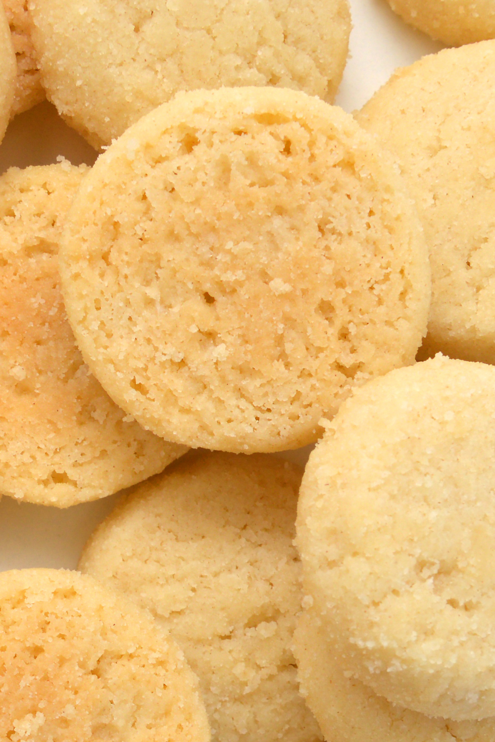 Image illustrates butter vanilla sugar cookies for 25 days of Christmas cookies.