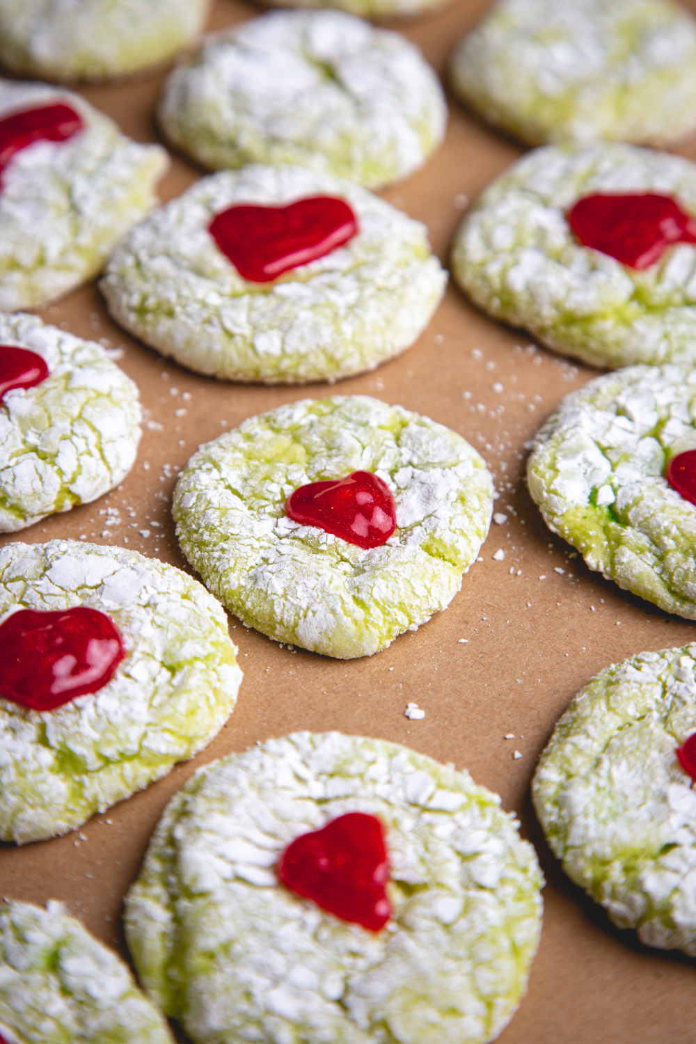 Image illustrates Grinch cookies.