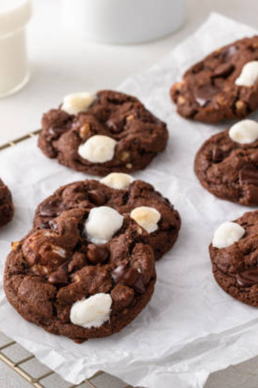 Image illustrates hot cocoa cookies.