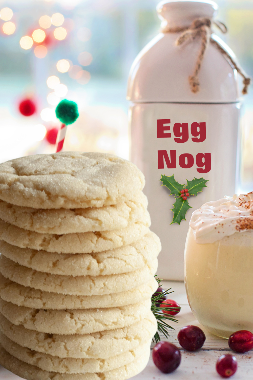 Image illustrates egg nog cookies.