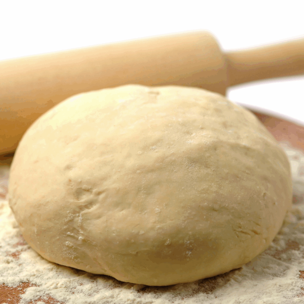 Image illustrates sourdough pizza dough.