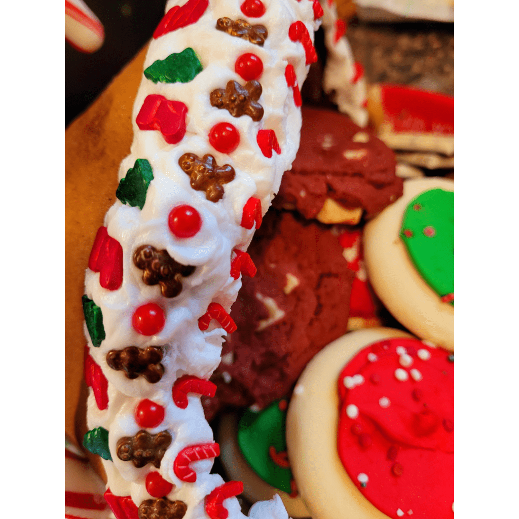 Image illustrates gingerbread dough for a gingerbread cornucopia.