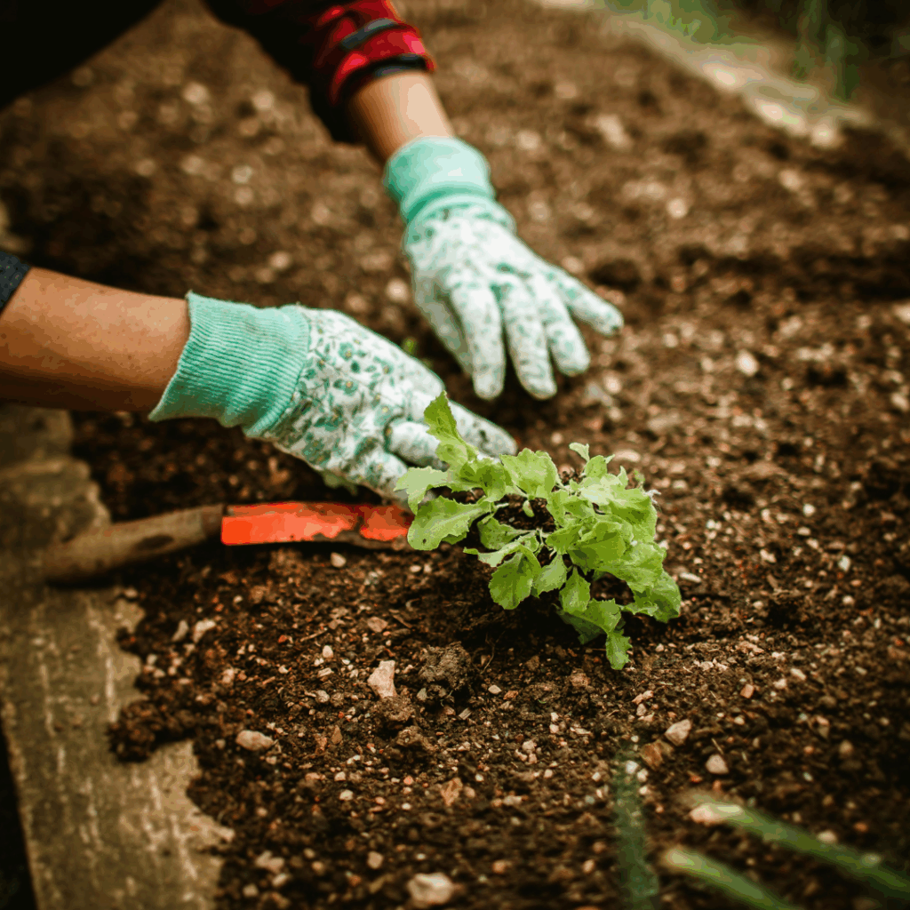 Image illustrates organic gardening