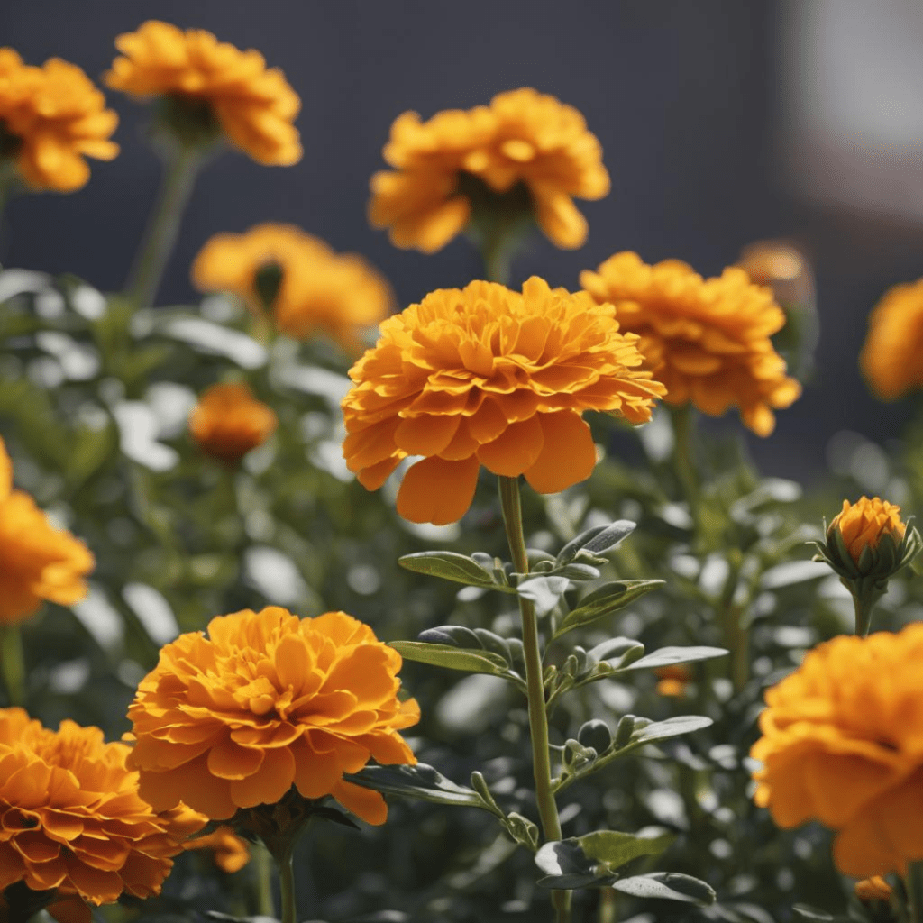 Image illustrates marigolds for pest control. 