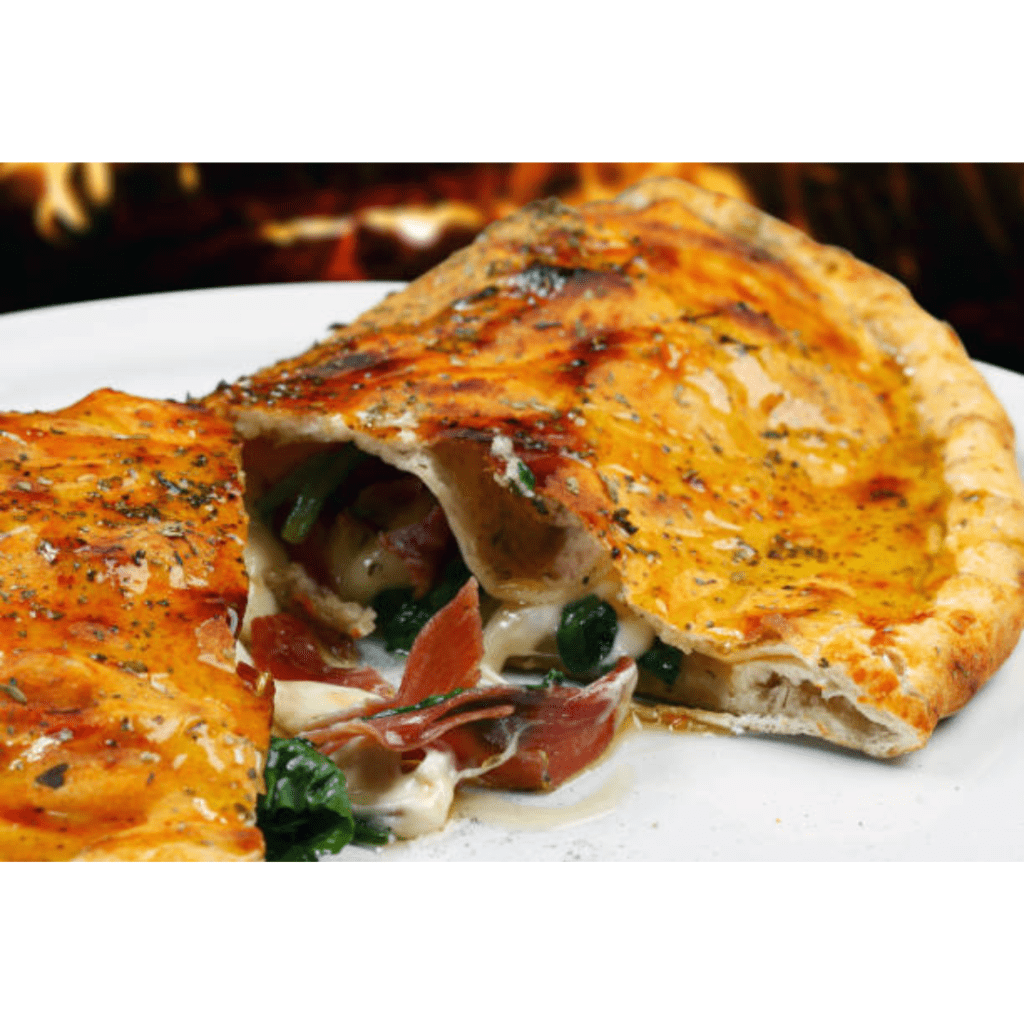 Image illustrates sourdough calzones. 