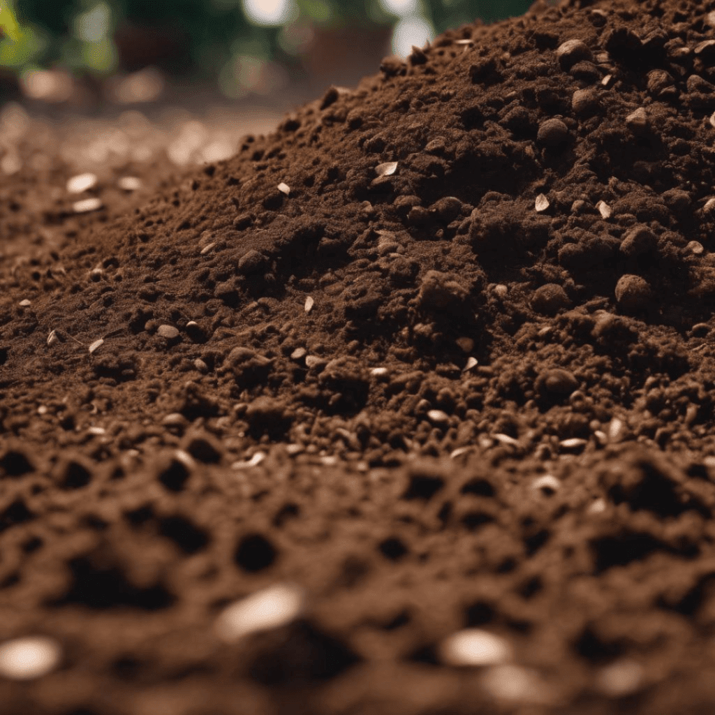 Image illustrates fresh compost. 