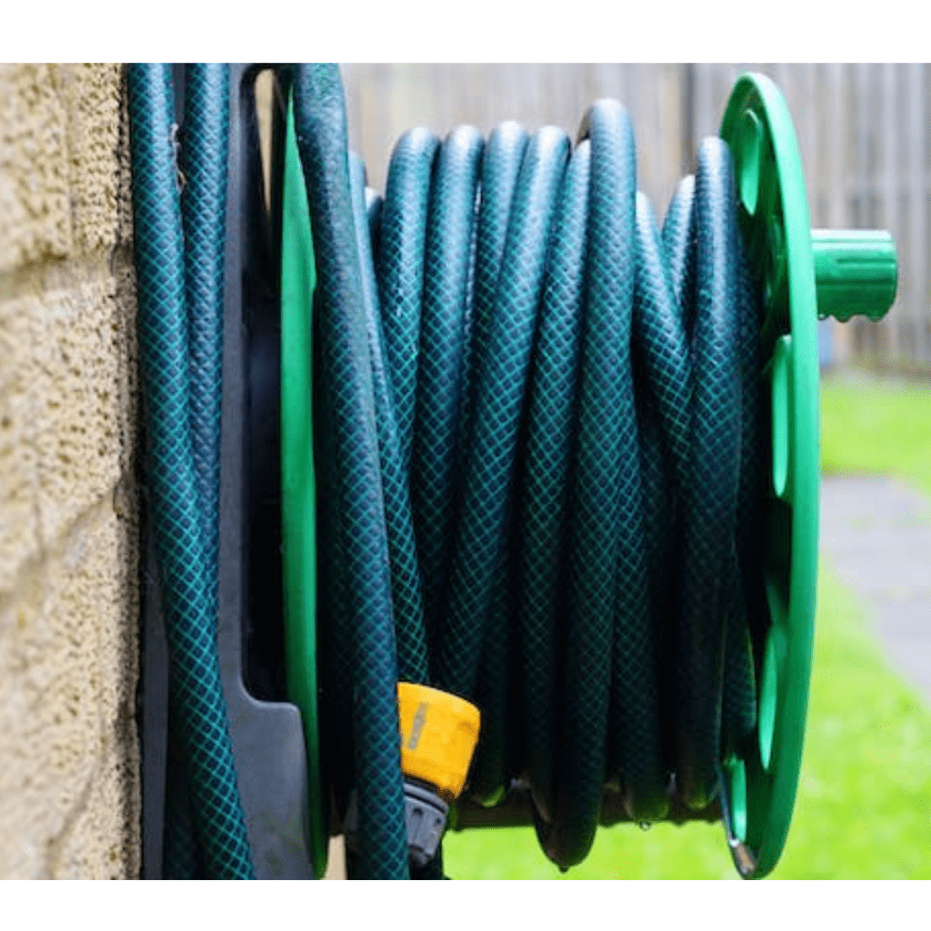Image illustrates a garden hose. 