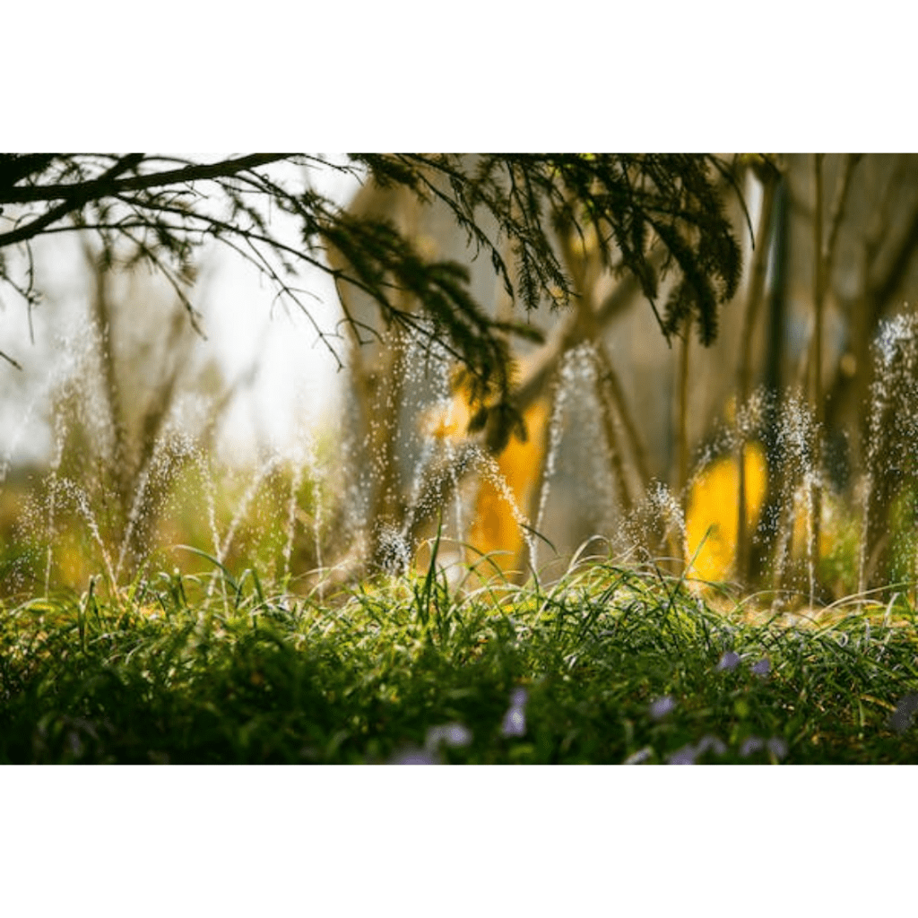 Image illustrates sprinklers.