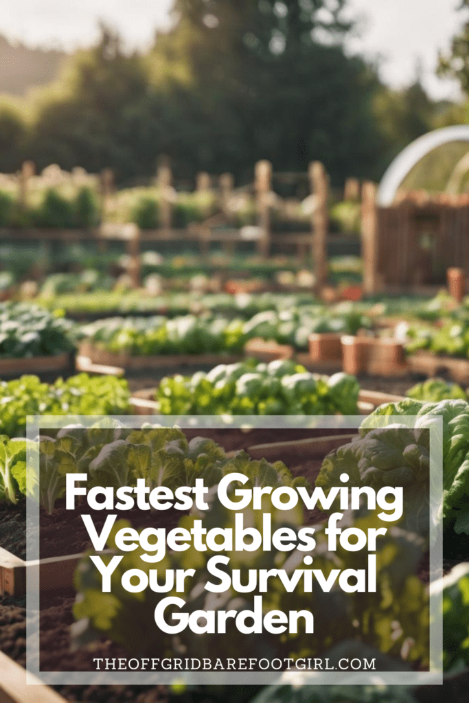 Image illustrates a vegetable garden demonstrating information about the fastest growing vegetables.