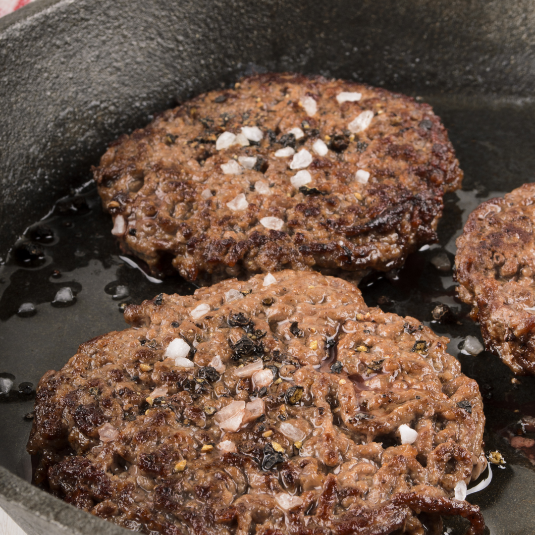 Image illustrates black bean burgers.