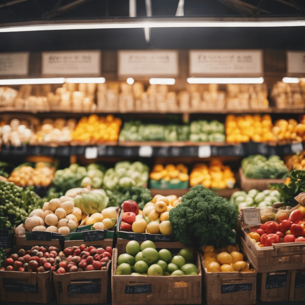 Image illustrates a Pinterest pin of a farmer's market demonstrating information about supporting farmer's markets.